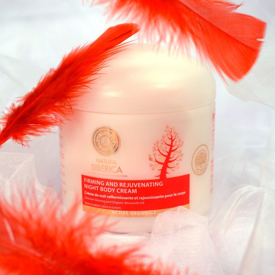 Crema de Noche Corporal Firmeza y Rejuvenecimiento · Amaranto y Ginseng · Natura Sibérica · 370 ml