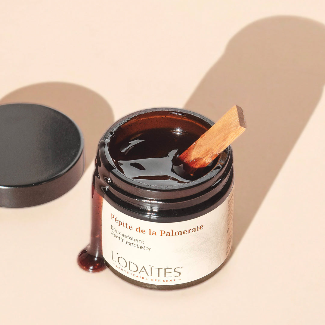 Pépite de la Palmeraie, exfoliante facial suave de L'Odaïtès