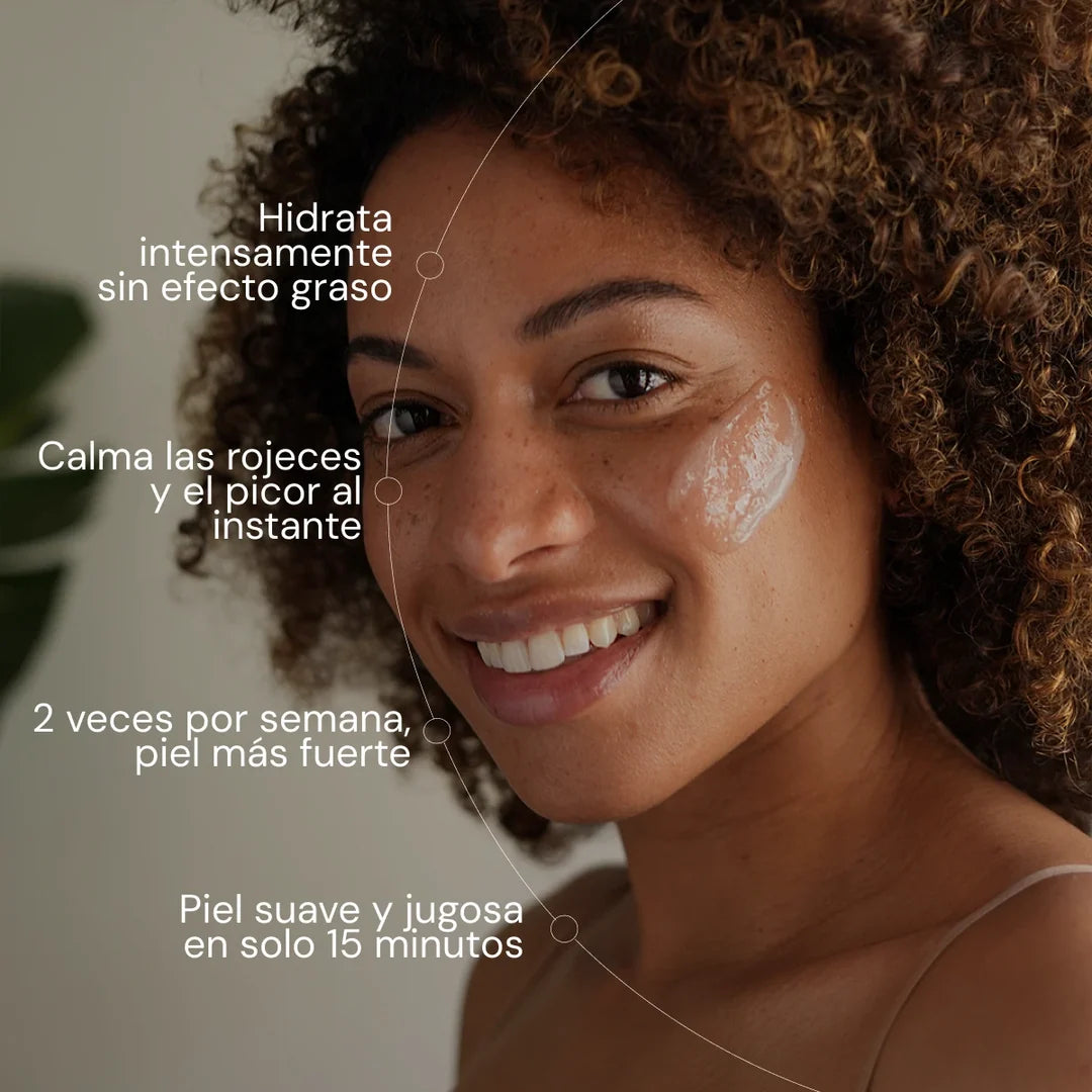 Textura de la mascarilla hidratante y calmante de Salad Code