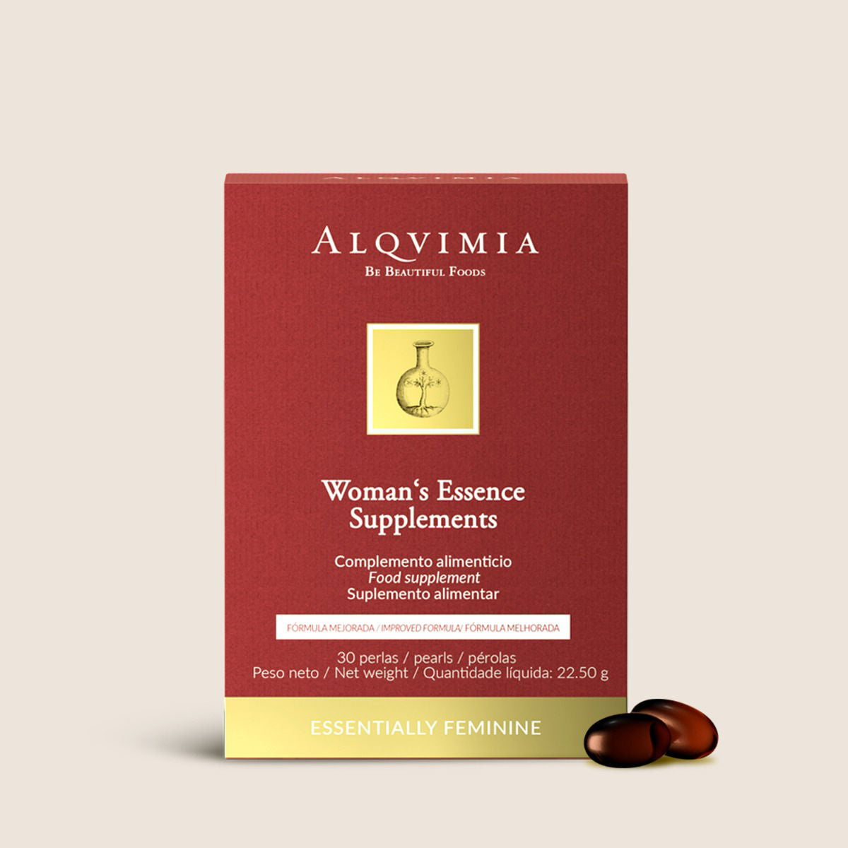 Woman Essence Supplements de Alqvimia, 30 perlas