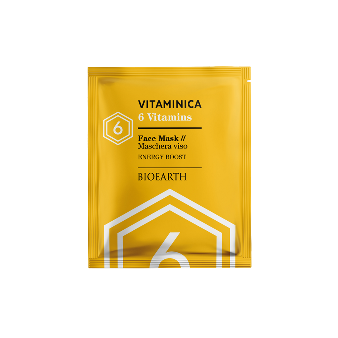 Mascarilla Facial 6 Vitaminas Energy Booster de Bioearth Vitaminica, 15 ml