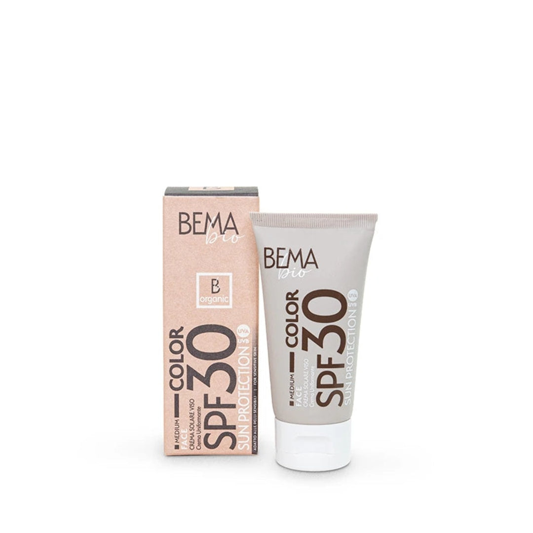 Crema solar facial con color SPF30 BemaBio, 50 ml