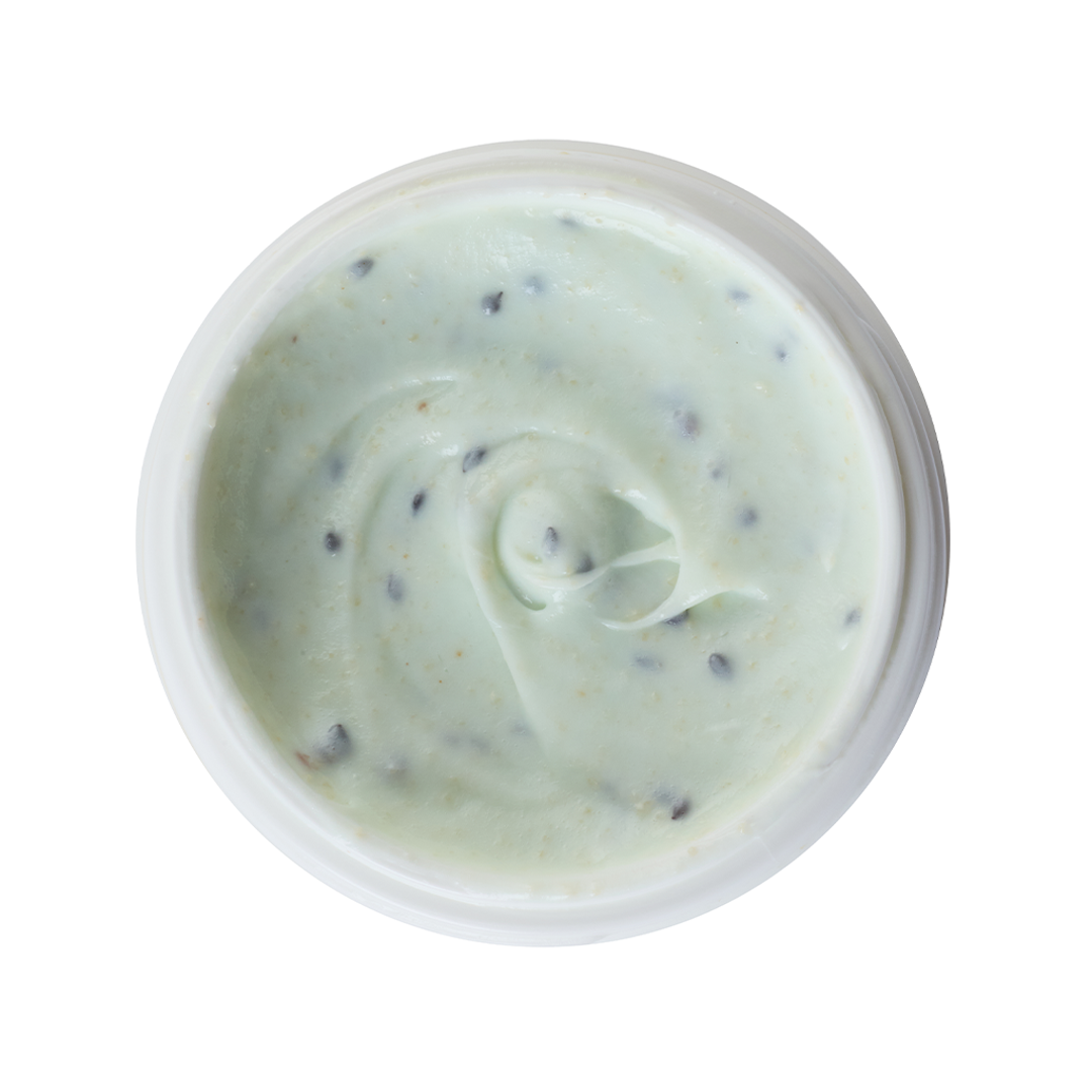 Textura del exfoliante facial de kiwi